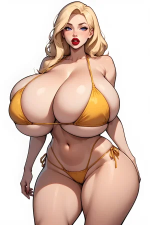 Gigi Potemkin Busty Blonde Bombshells Blonde Women with Giant Breasts in Bikini or Lingerie Perchance - Page 36