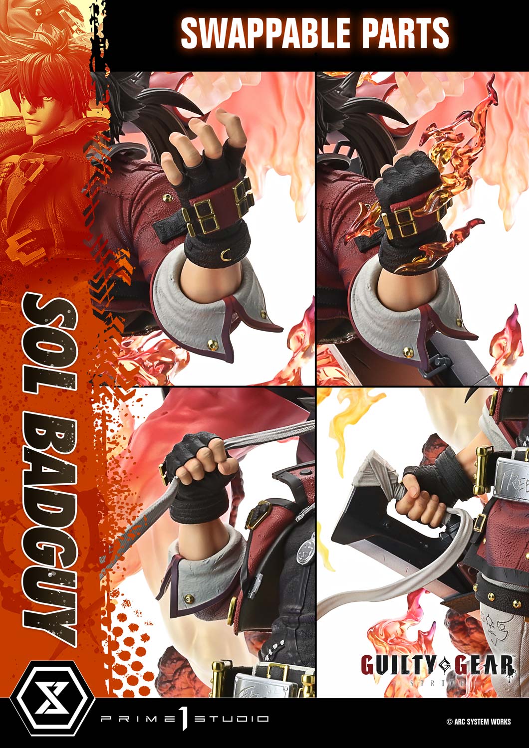 GUILTY GEAR -STRIVE- SOL BADGUY 14 Scale Figure - Prime 1 Studio Statue Ultimate Premium Masterline Collection - Image 6