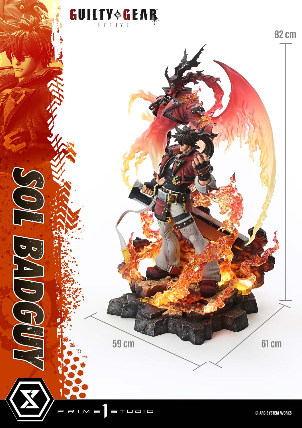 GUILTY GEAR -STRIVE- SOL BADGUY 14 Scale Figure - Prime 1 Studio Statue Ultimate Premium Masterline Collection - Image 8