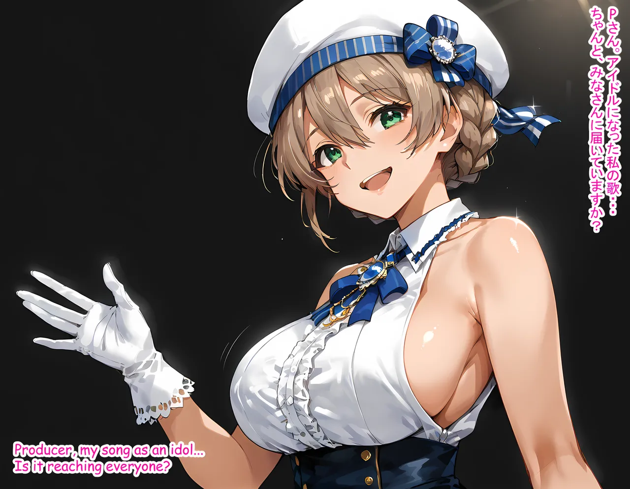 Hardrock88 Pさんは自分の失敗を隠すために歌織を監督へ夜這いを行かせた The Producer sent Kaori to sleep with the Director to cover his failure, Kaori SakuramoriEnglish, JapaneseAI - Image 2