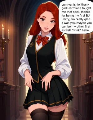 Harry Potter - Ginnys first blowjob - Page 10