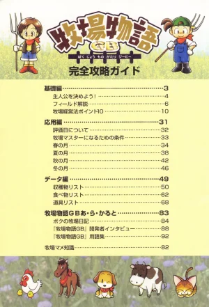 Harvest Moon GB Official Guide Book - Page 4