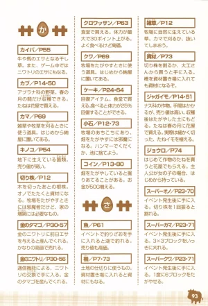 Harvest Moon GB Official Guide Book - Page 95