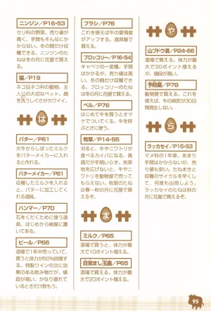 Harvest Moon GB Official Guide Book - Page 97