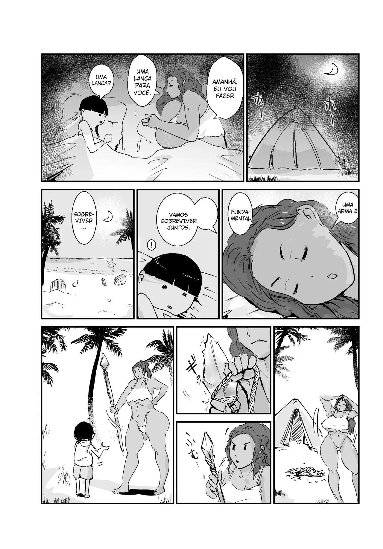 Hathor Mujintō Monogatari Moto Yōhei no Atai ga Onna o Omoidasu Made - História da Ilha Deserta Até que eu, uma ex-mercenária, me lembre de que sou mulher.Português - Image 13