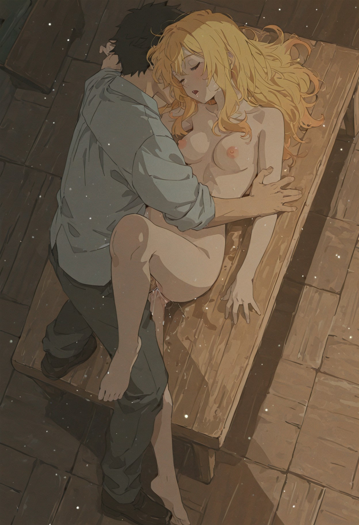 HenryBoya Couch-Sex Steam Straps Slip - Leg-Lifted, Nipple-Slip Gaze - Image 19