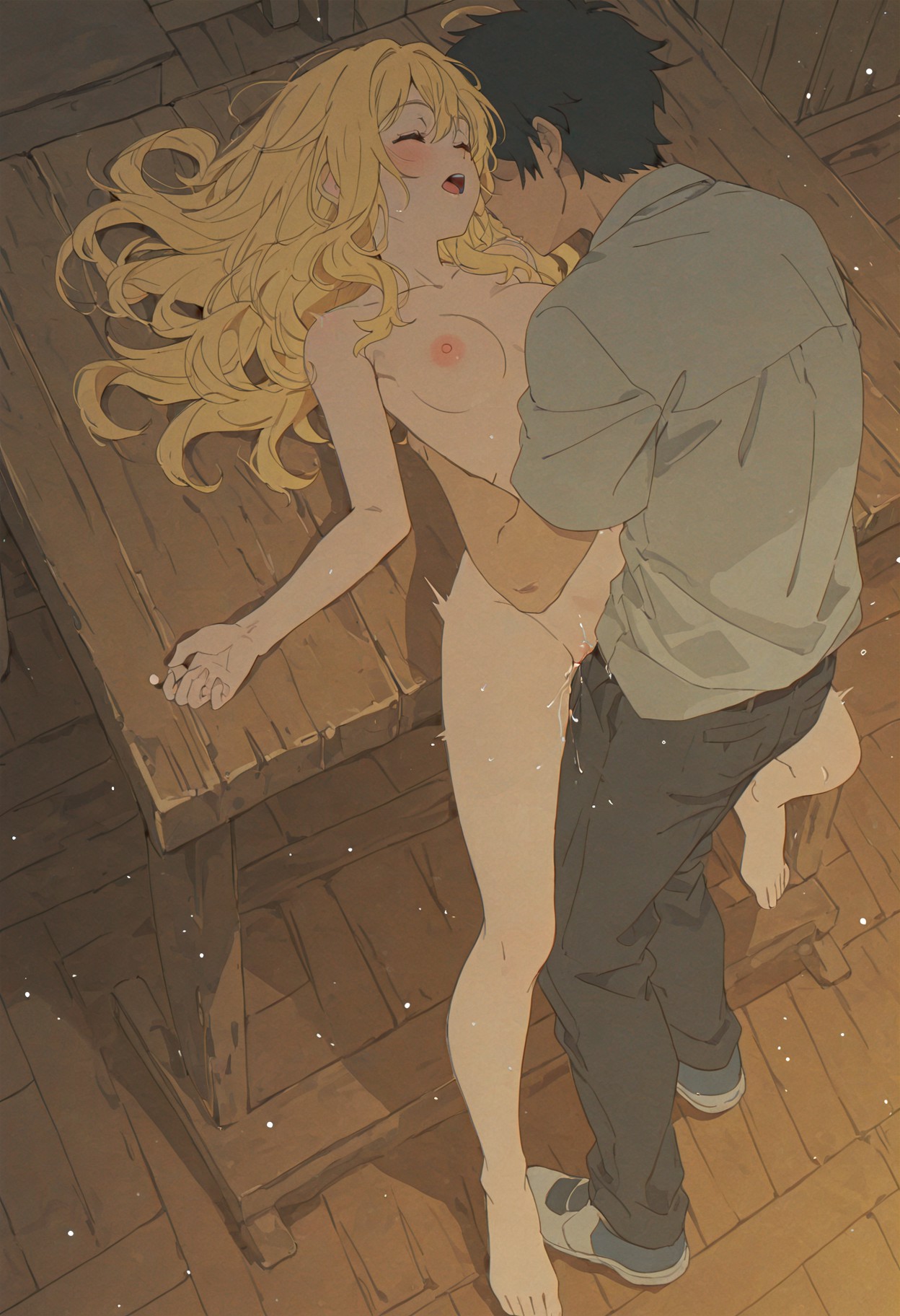 HenryBoya Couch-Sex Steam Straps Slip - Leg-Lifted, Nipple-Slip Gaze - Image 21