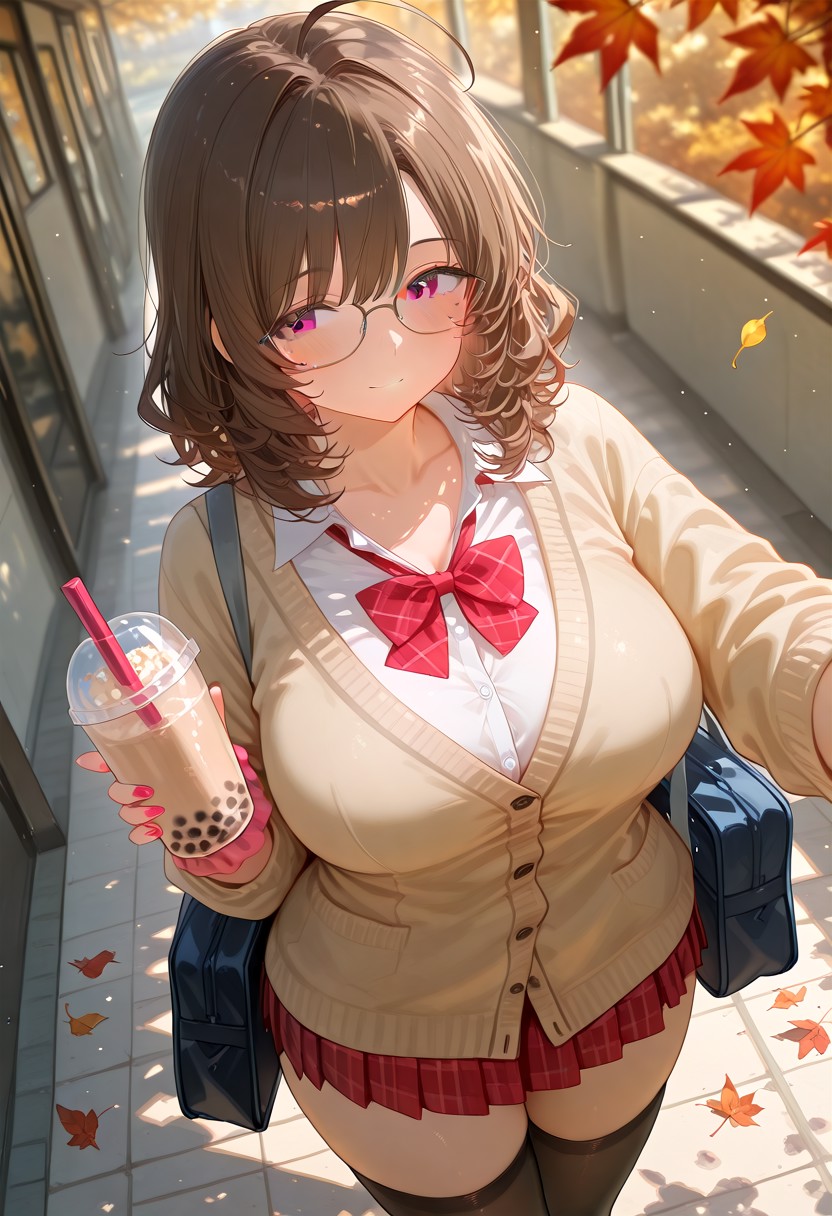 HenryBoya Oversized Beige, Where the Thighhighs Please - Image 10
