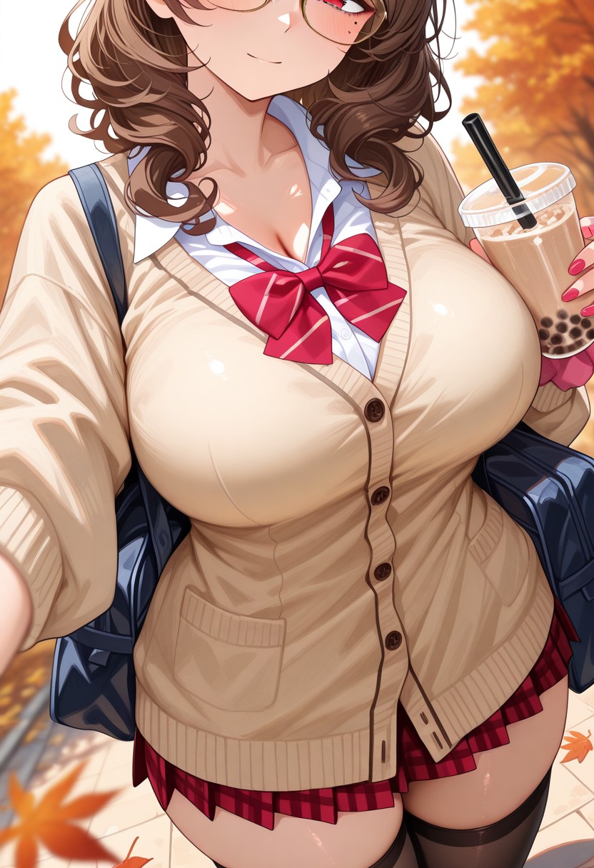 HenryBoya Oversized Beige, Where the Thighhighs Please - Image 14