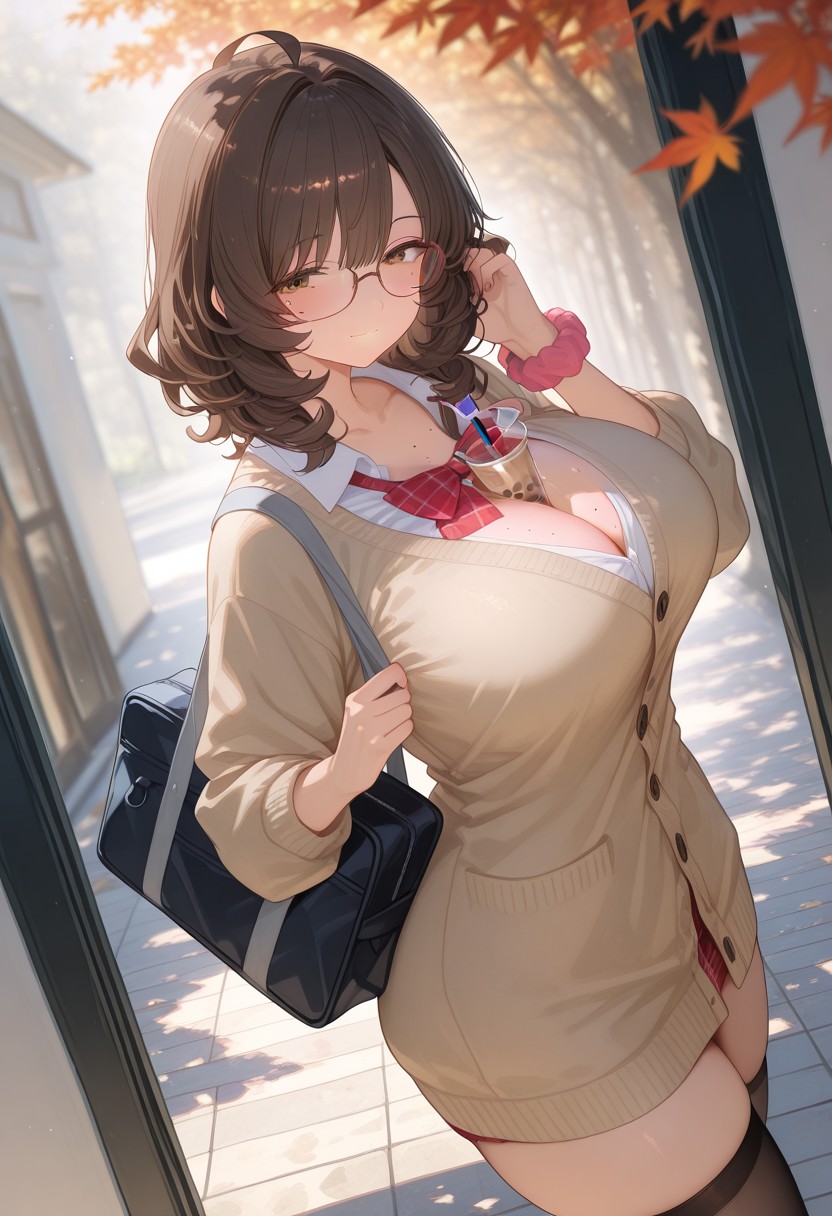 HenryBoya Oversized Beige, Where the Thighhighs Please - Image 21
