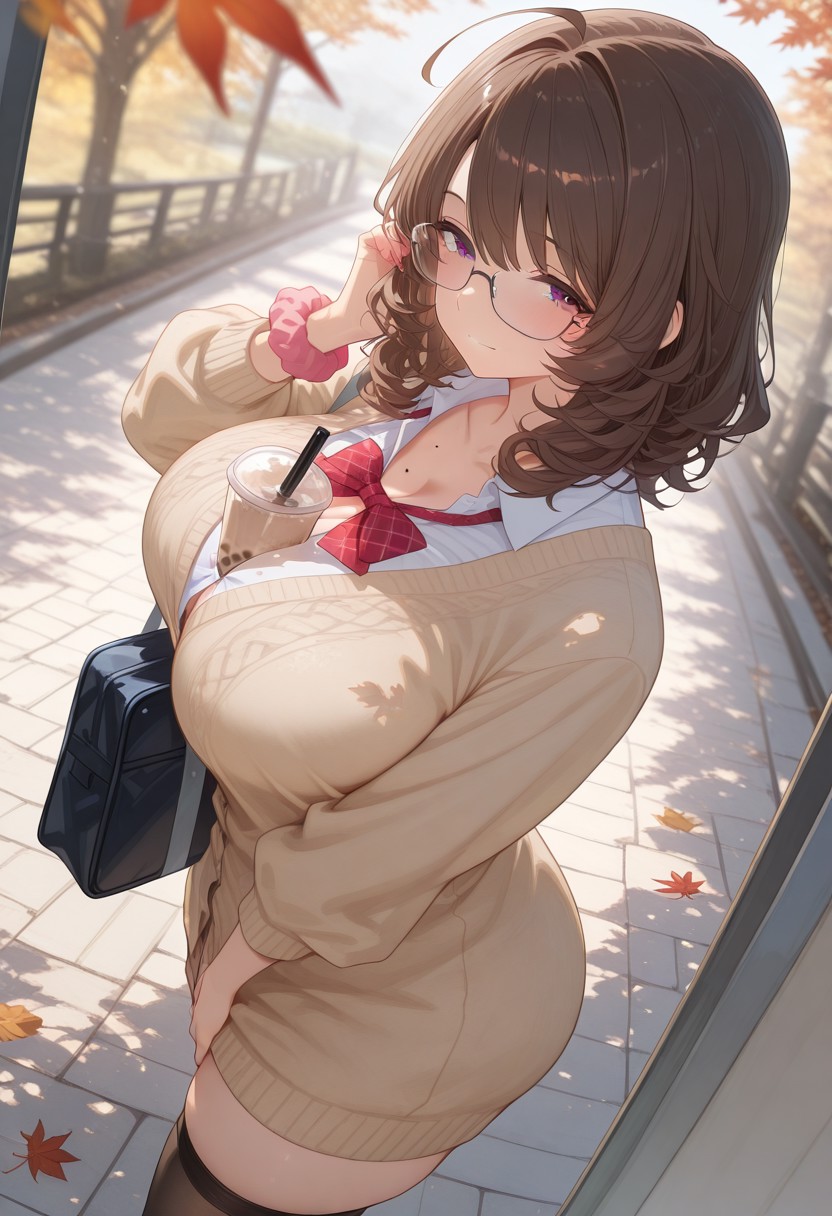 HenryBoya Oversized Beige, Where the Thighhighs Please - Image 23
