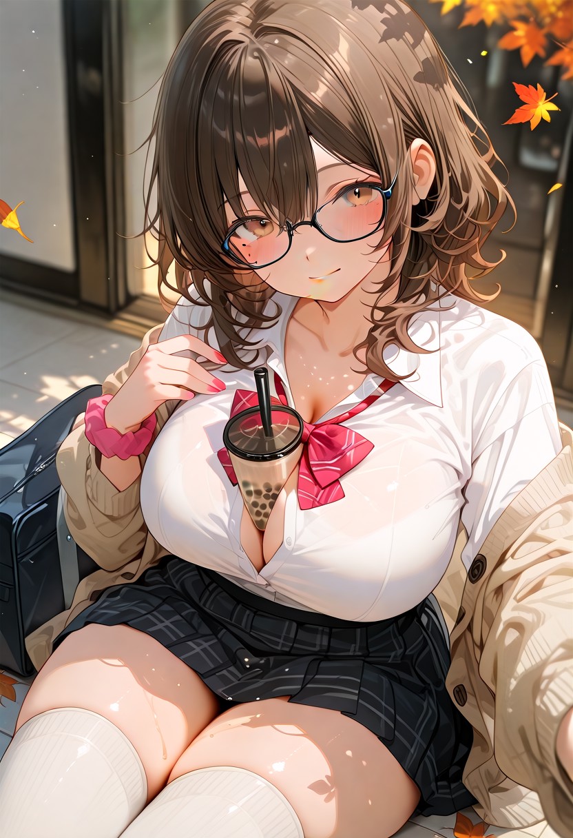 HenryBoya Oversized Beige, Where the Thighhighs Please - Image 33