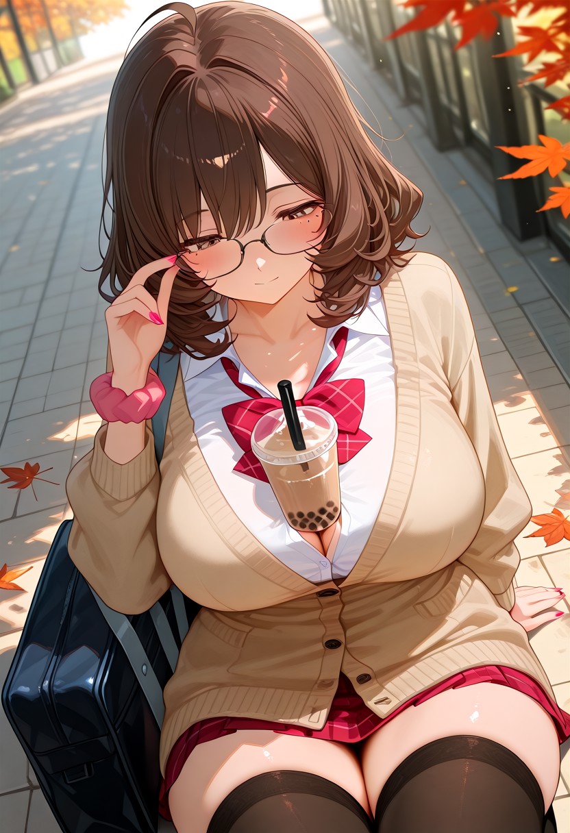 HenryBoya Oversized Beige, Where the Thighhighs Please - Image 47