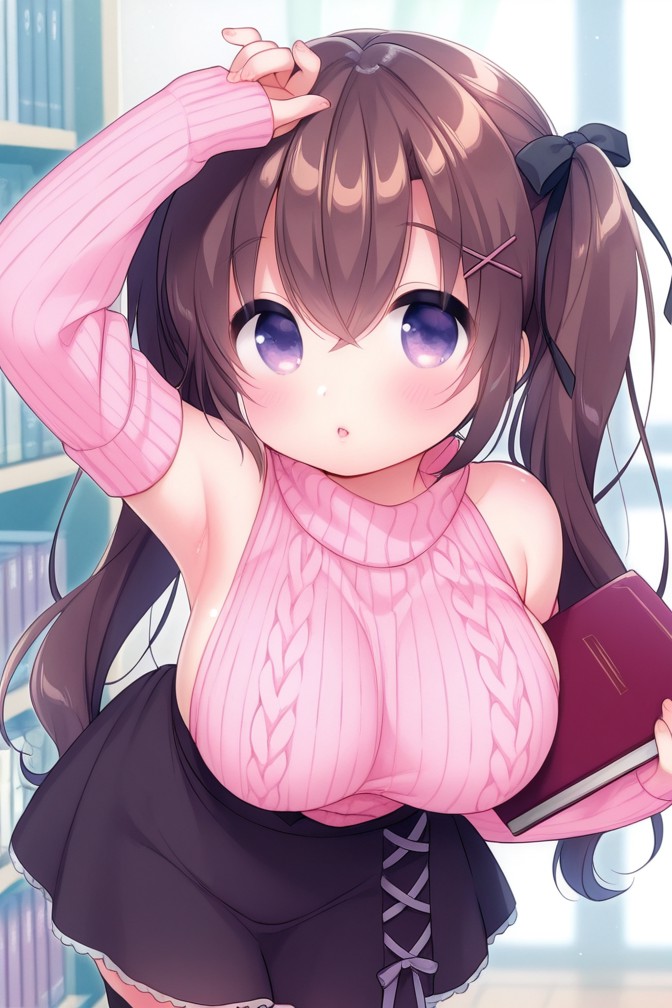 HenryBoya Pink Wool, Bare Full - Usashiros Armpit-Presenting, Breasts-Out Tease - Image 11