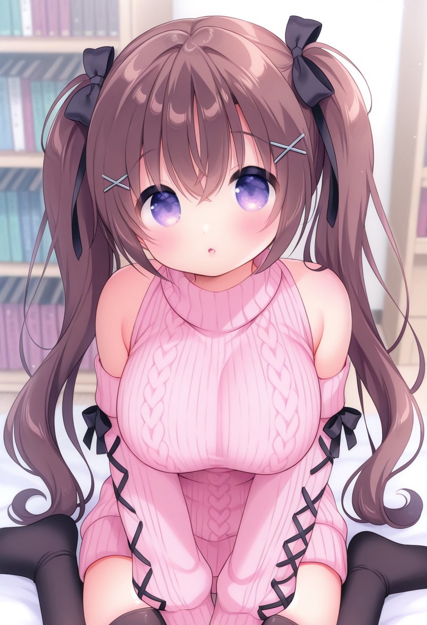 HenryBoya Pink Wool, Bare Full - Usashiros Armpit-Presenting, Breasts-Out Tease - Image 15