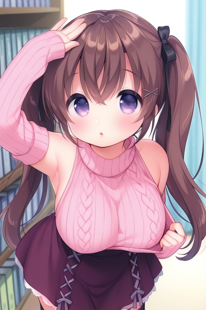 HenryBoya Pink Wool, Bare Full - Usashiros Armpit-Presenting, Breasts-Out Tease - Image 5