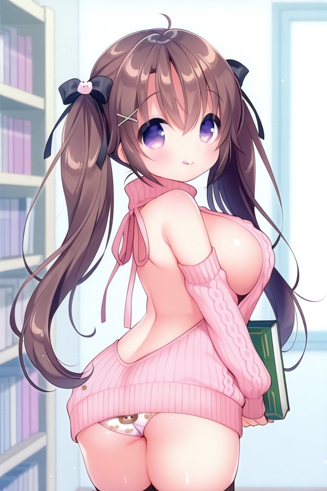 HenryBoya Pink Wool, Bare Full - Usashiros Armpit-Presenting, Breasts-Out Tease - Image 52