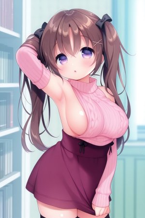 HenryBoya Pink Wool, Bare Full - Usashiros Armpit-Presenting, Breasts-Out Tease - Page 27