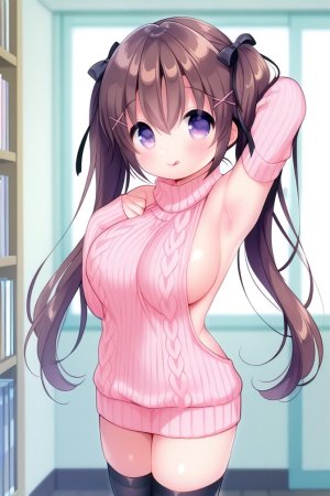 HenryBoya Pink Wool, Bare Full - Usashiros Armpit-Presenting, Breasts-Out Tease - Page 45