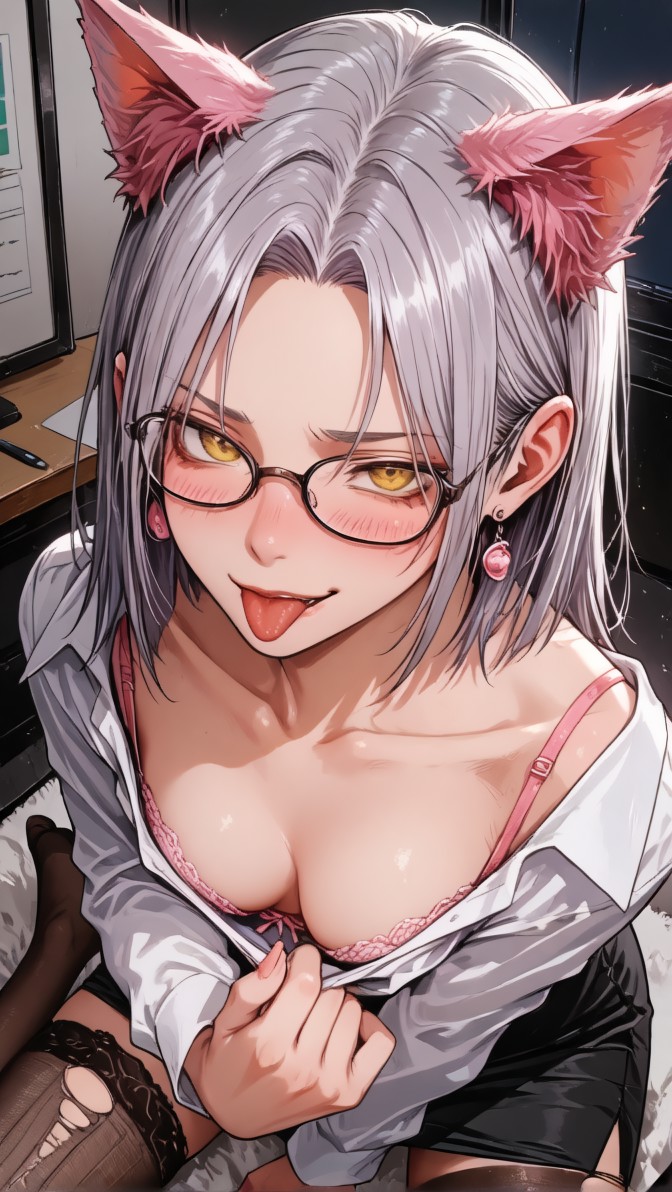 HenryBoya Torn Stockings Glasses- The Milf-Eared, Secretary - Image 26