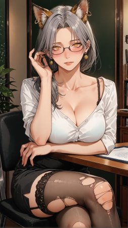 HenryBoya Torn Stockings Glasses- The Milf-Eared, Secretary - Page 10