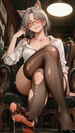 HenryBoya Torn Stockings Glasses- The Milf-Eared, Secretary - Page 27