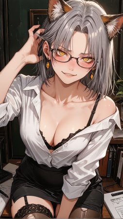 HenryBoya Torn Stockings Glasses- The Milf-Eared, Secretary - Page 4