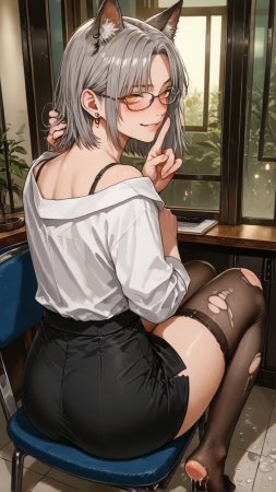 HenryBoya Torn Stockings Glasses- The Milf-Eared, Secretary - Page 40