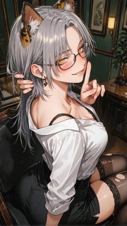 HenryBoya Torn Stockings Glasses- The Milf-Eared, Secretary - Page 41