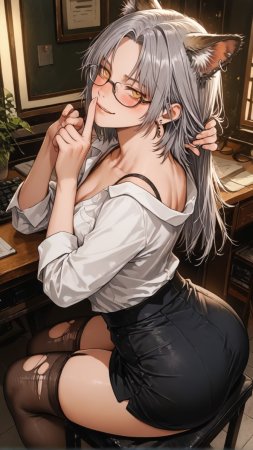 HenryBoya Torn Stockings Glasses- The Milf-Eared, Secretary - Page 42