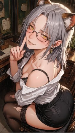 HenryBoya Torn Stockings Glasses- The Milf-Eared, Secretary - Page 43