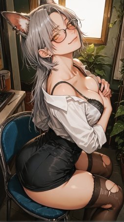 HenryBoya Torn Stockings Glasses- The Milf-Eared, Secretary - Page 46