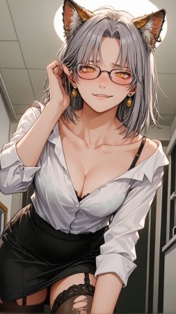 HenryBoya Torn Stockings Glasses- The Milf-Eared, Secretary - Page 7