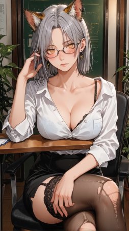 HenryBoya Torn Stockings Glasses- The Milf-Eared, Secretary - Page 8