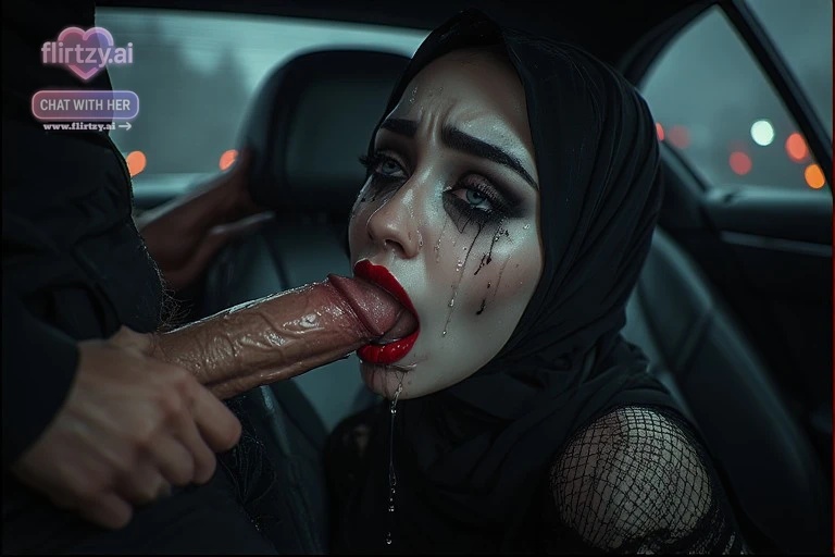 Hijab slut in the backseat at night getting boned by a white cock - 18 Pics - Image 18