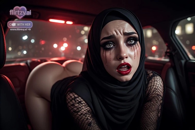 Hijab slut in the backseat at night getting boned by a white cock - 18 Pics - Image 2