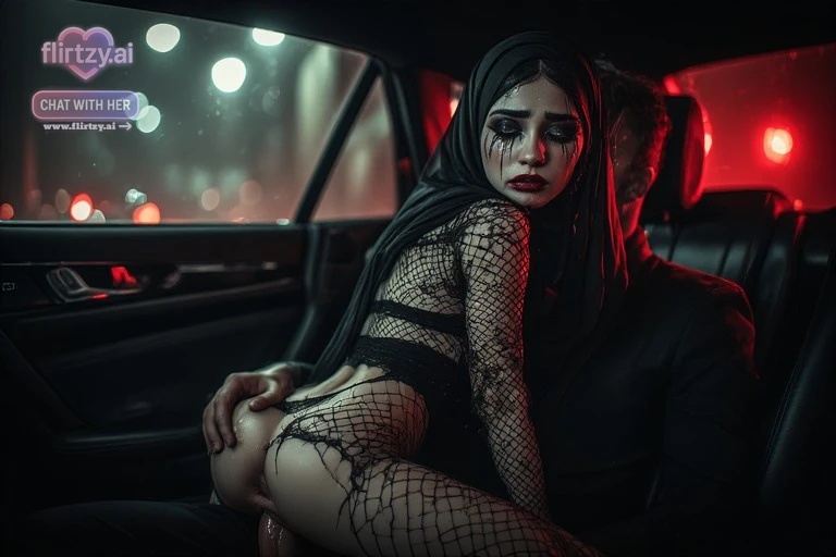 Hijab slut in the backseat at night getting boned by a white cock - 18 Pics - Image 7