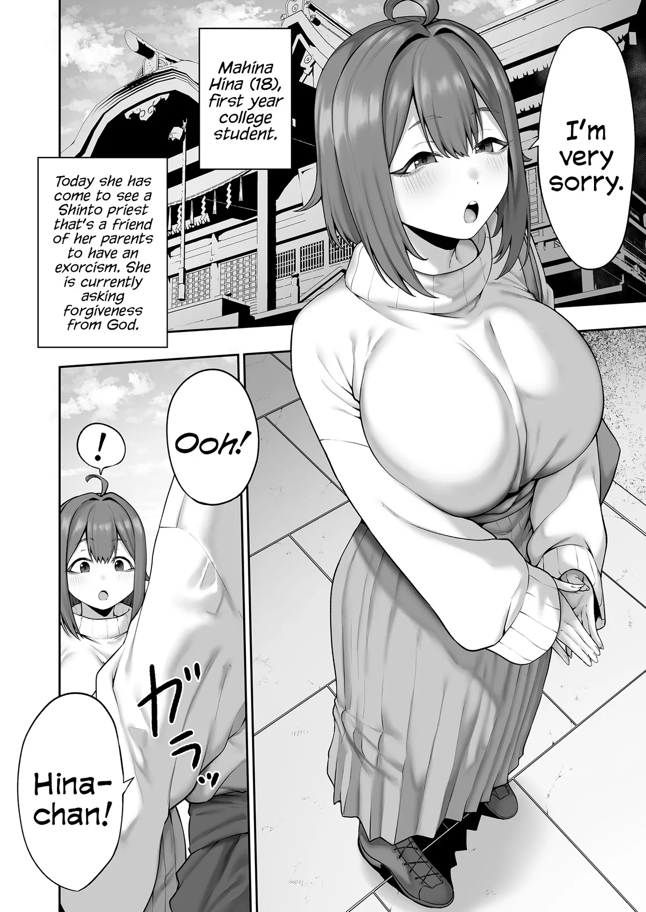 Hitsuji no Udonya Inamimi Muchi Muchi Tennen Joshidaisei no Dosukebe Jorei Taikenroku The Chunky, Defenseless, Airheaded University Girl Gets A Crash Course In Perverted Exorcisms English - Image 3
