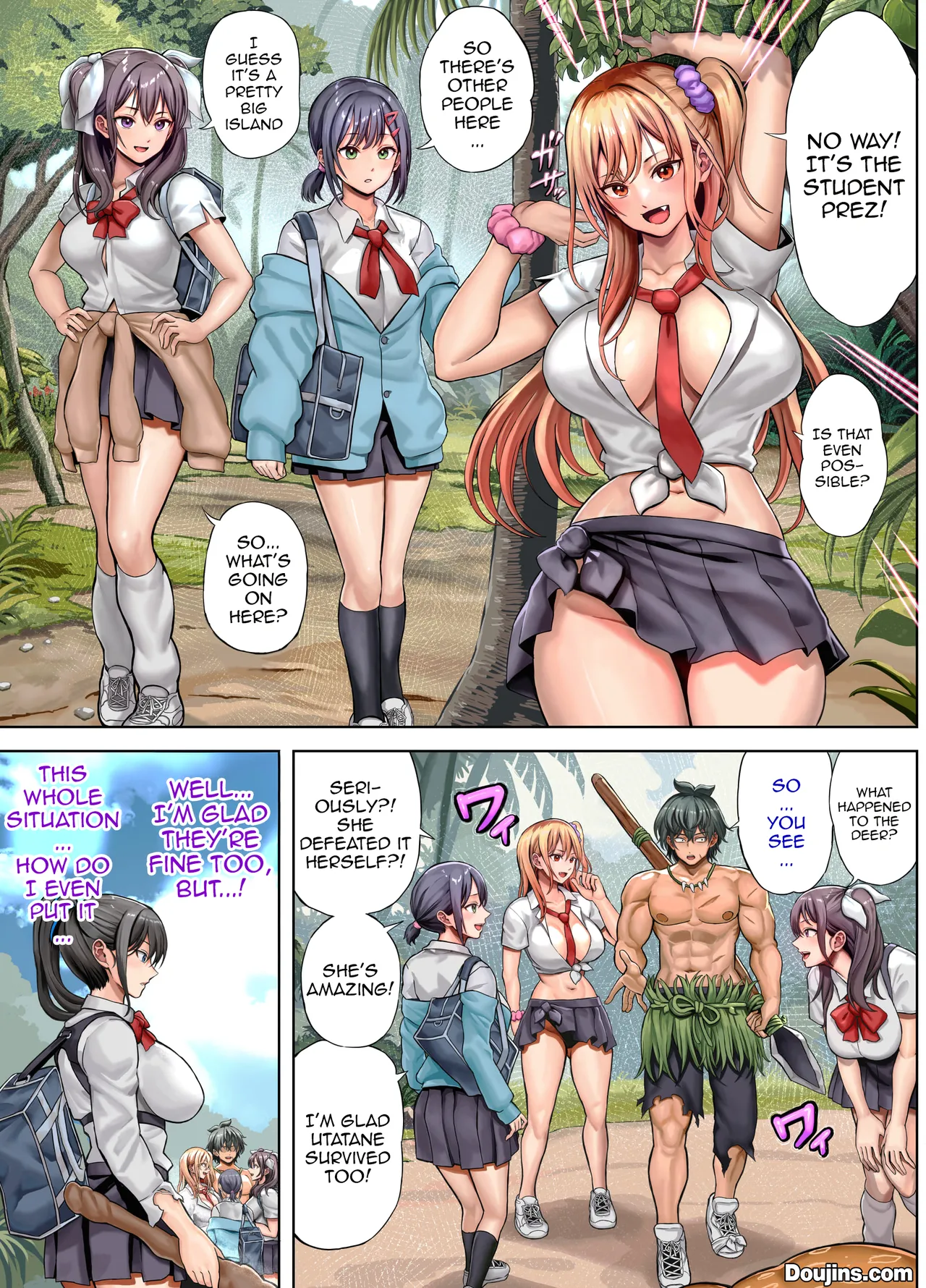 Hokekiyo Carnival Houhokekiyo Mujintou Sounan Harem 2 Ch.1-2 Deserted Island Castaway Harem 2 Ch.1 English Doujins.com - Image 10