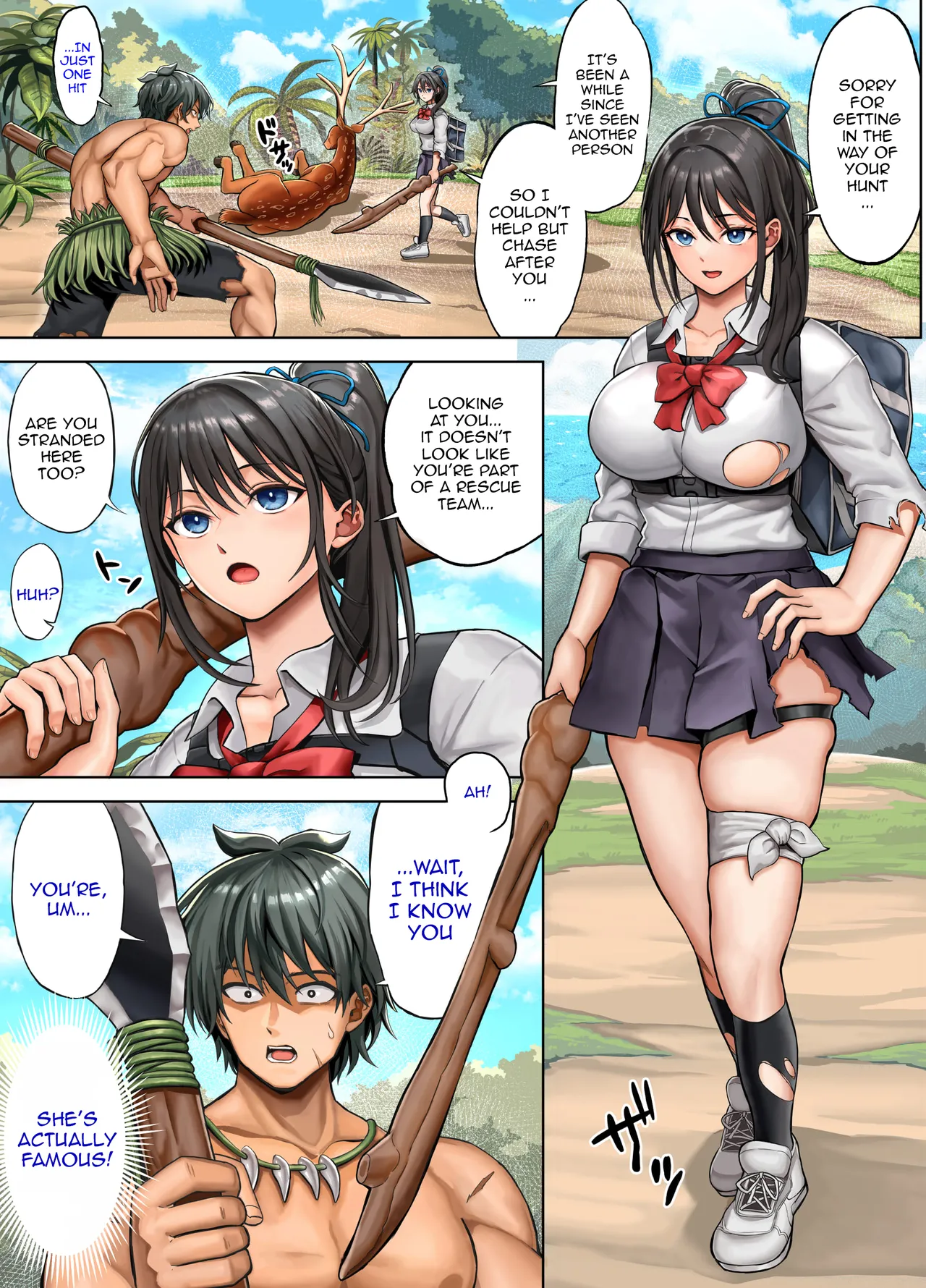 Hokekiyo Carnival Houhokekiyo Mujintou Sounan Harem 2 Ch.1-2 Deserted Island Castaway Harem 2 Ch.1 English Doujins.com - Image 8