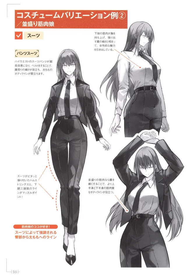 How to Draw a Muscular Girls for the First Time - Master the Key Muscle Points - Image 54