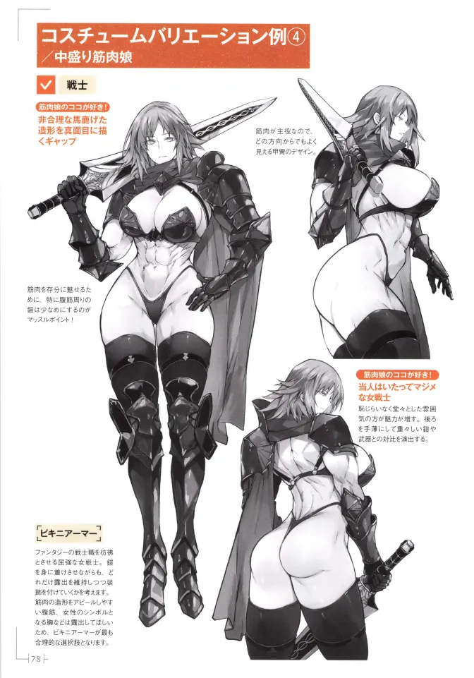 How to Draw a Muscular Girls for the First Time - Master the Key Muscle Points - Image 82