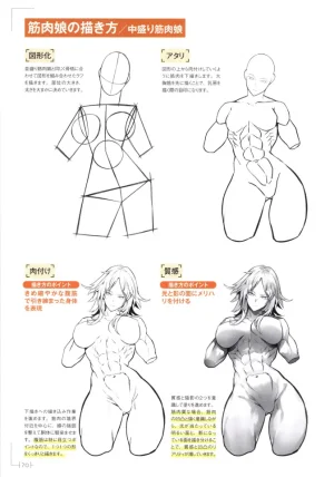 How to Draw a Muscular Girls for the First Time - Master the Key Muscle Points - Page 74