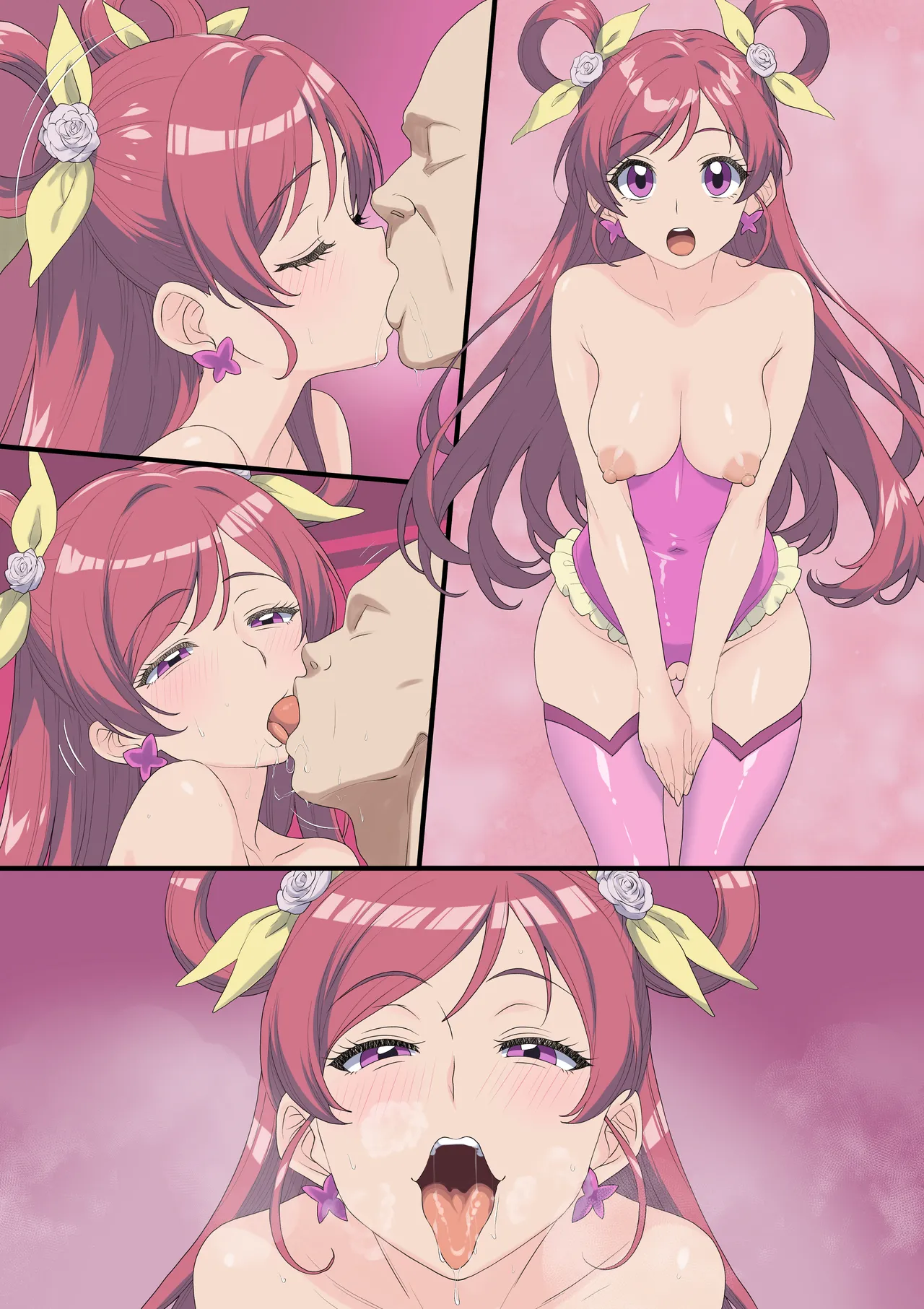 Jukujo Kami no Kuroana Jyantaku Choukoukyuuten no tobikkiri no kawaii onnanoko-tachi wa zetsurin de kyouki no haaremu fuuzokuten Otoko no risou ga tsumatta tenpogata herusu Textless - Image 4