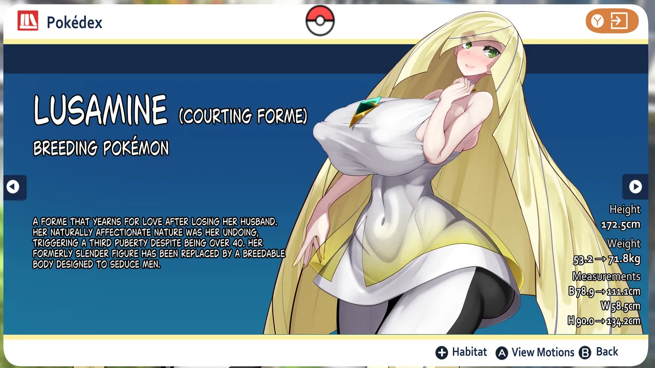 Kawahagitei Lusamine - Miboujin no Hatsukoi Widows First Love Pokémon Sun and Moon English - Image 2
