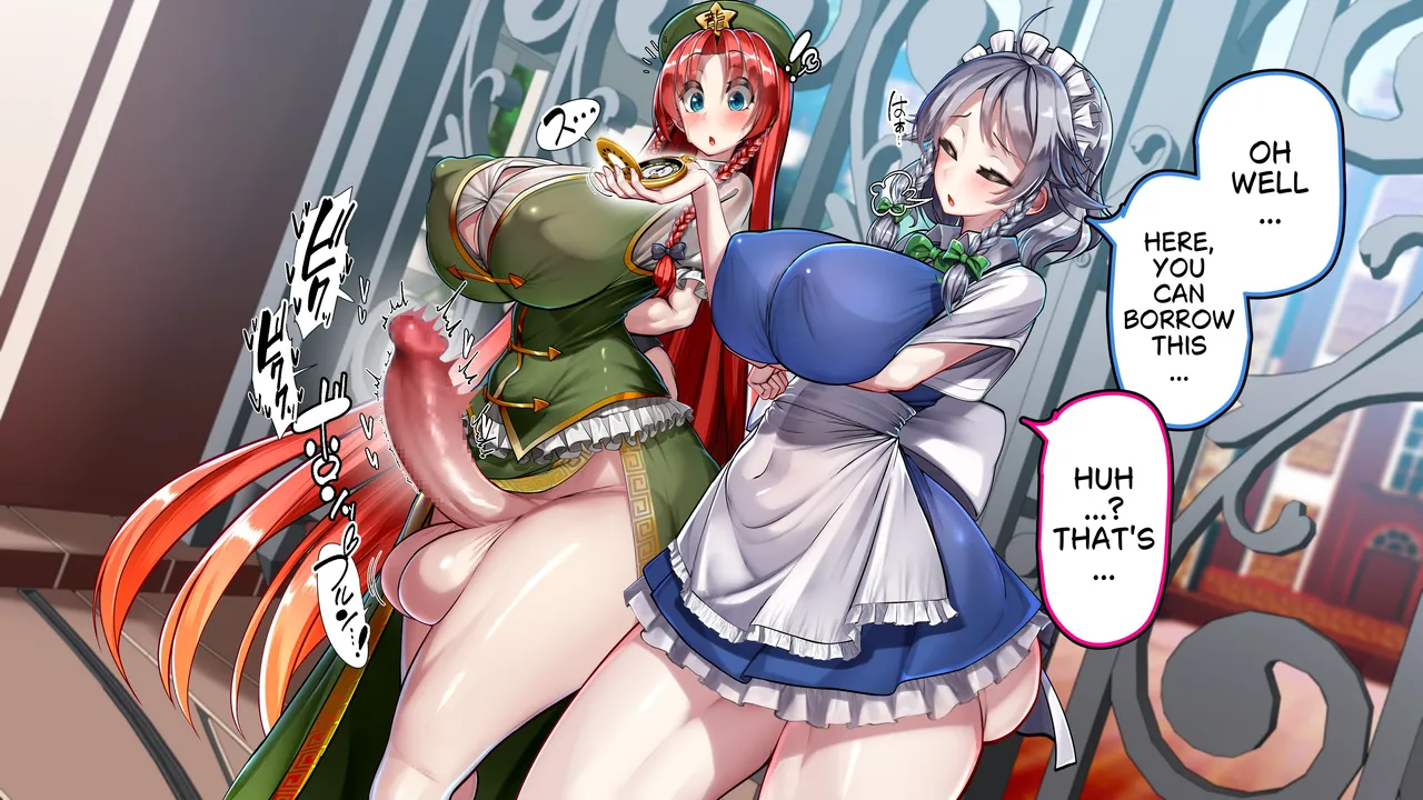 Kawahagitei Meiling x Sakuya Tomatta Jikan dake Onaho ni natte kureru Maid-chou Touhou Project English - Image 13