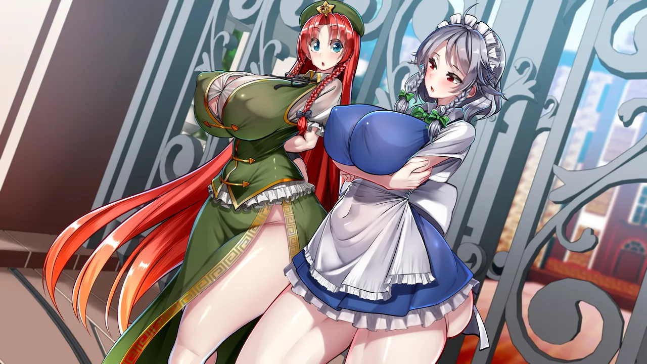 Kawahagitei Meiling x Sakuya Tomatta Jikan dake Onaho ni natte kureru Maid-chou Touhou Project English - Image 174