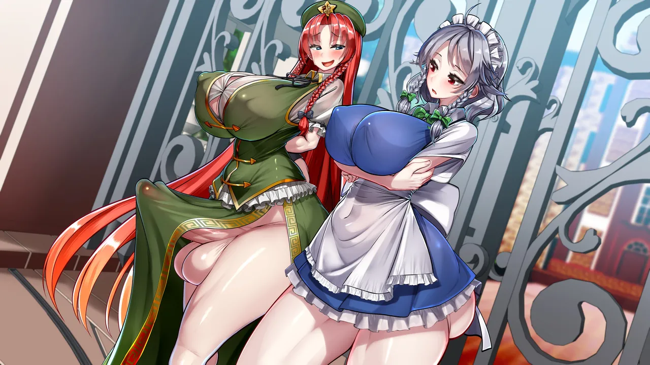 Kawahagitei Meiling x Sakuya Tomatta Jikan dake Onaho ni natte kureru Maid-chou Touhou Project English - Image 176
