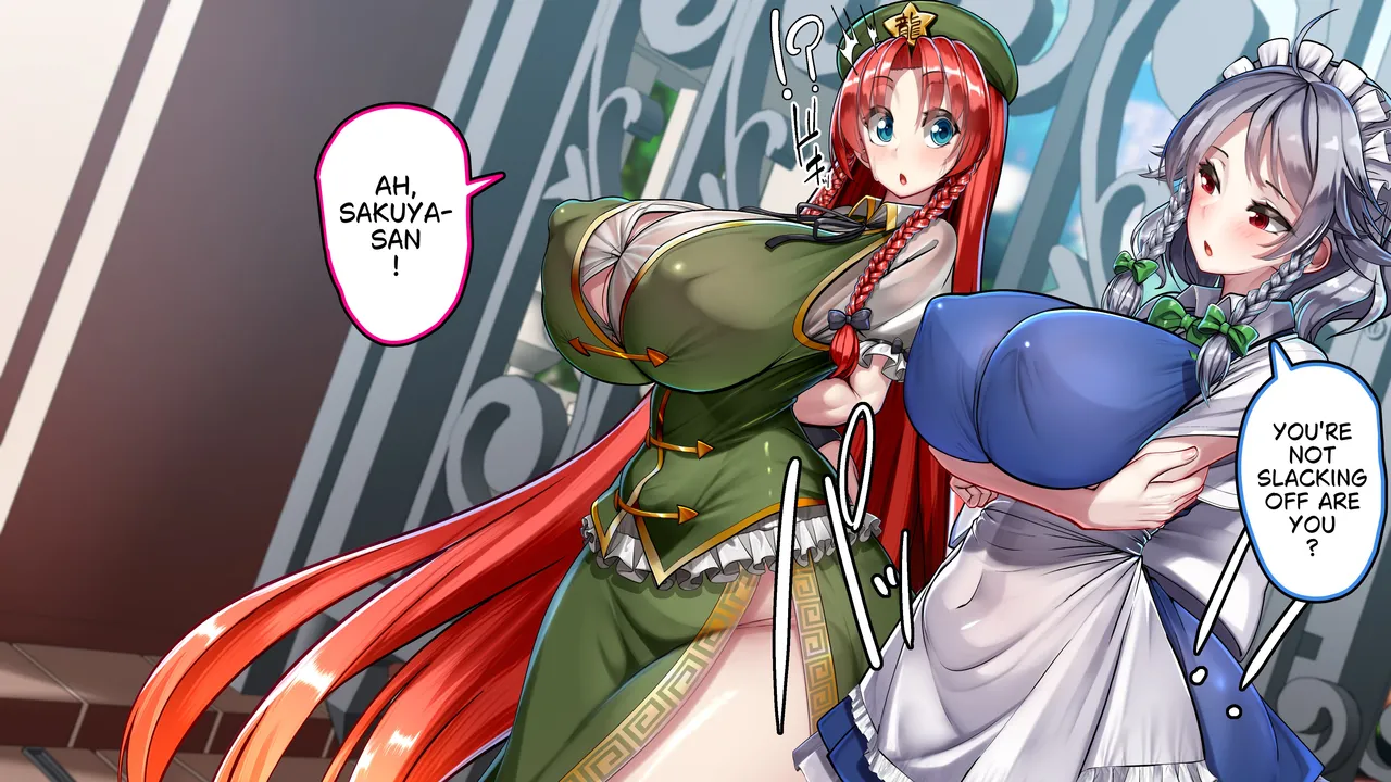 Kawahagitei Meiling x Sakuya Tomatta Jikan dake Onaho ni natte kureru Maid-chou Touhou Project English - Image 6