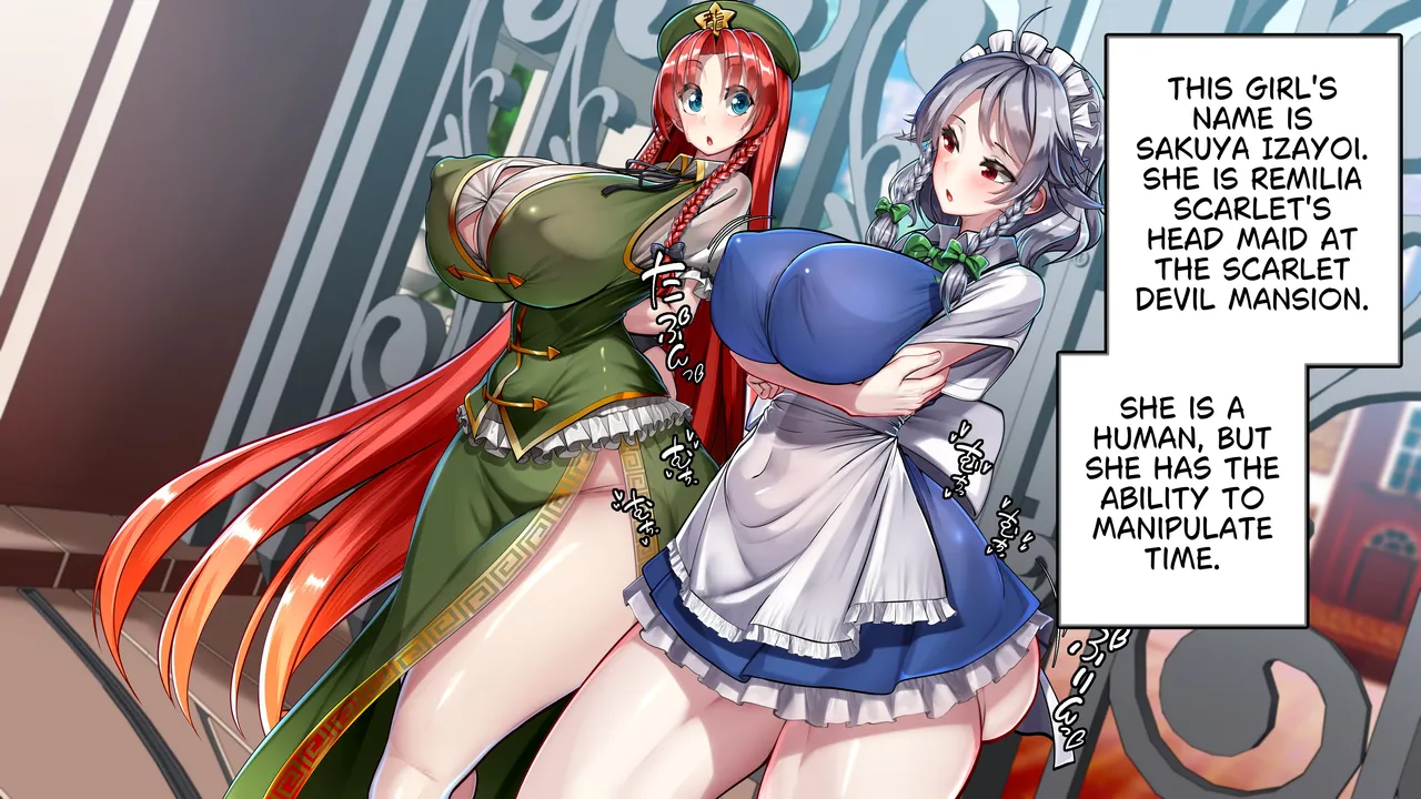 Kawahagitei Meiling x Sakuya Tomatta Jikan dake Onaho ni natte kureru Maid-chou Touhou Project English - Image 7